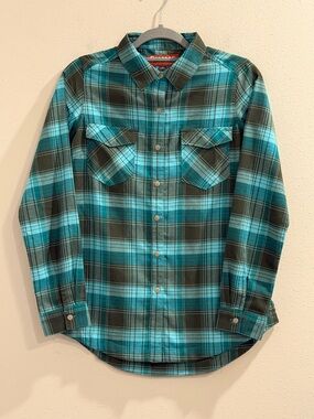 Simms Size Small Caribbean Plaid Sunrise Tunic Fishing Outdoors Performance
